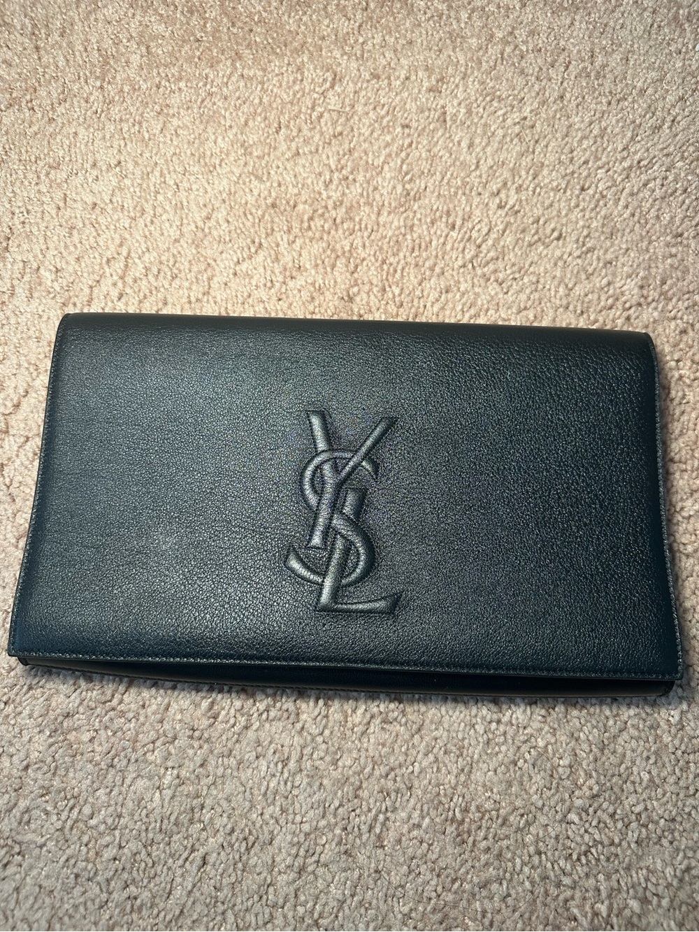 Saint Laurent Black Leather Clutch